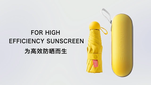 RAINPRO Compact Capsule Sun Umbrella | 5-Fold | UV Protection | Black Coating | For Sun and Rain