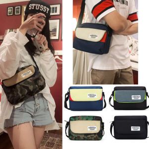 Japanese Style Harajuku Contrast Color Ins Trendy Travel Couple One-Shoulder Bag Dead Fly Hip Hop Disco Cool Earth Small Square Messenger Bag