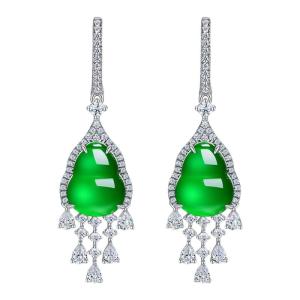 AILEQ | Jade Chalcedony Silver Earrings