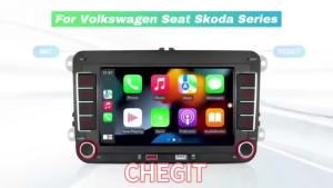 7 Inch 2 Din Car Stereo Wireless CarPlay Android Auto Touch Screen Multimedia Player FM RDS Radio Head Unit For VW Passat Golf