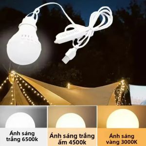 DC5V 5W/7W Đèn LED Cắm Trại USB Khẩn Cấp Bóng Đèn 3 Màu Có Thể Điều Chỉnh Độ Sáng Treo Lều Đèn Nướng Cá Ngoài Trời Thiết Bị Sửa Chữa