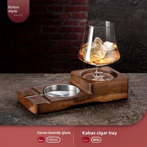 BOANG | Luxury Crystal Brandy Glass Short Stem Home Use