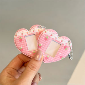 Cute Mini Photo Card Holder Keychain Idol 1-Inch Photo Card Storage Display Pendant Keychain INS Style Korean Style Ornaments