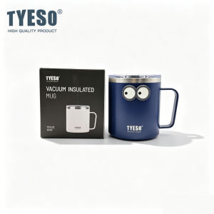 TYESO | Tyeso Vacuum Flasks With Eye Stainless Steel Vacuum-insulated Cold Insulated Coffee Cup with Handle High Aesthetic Value Daily