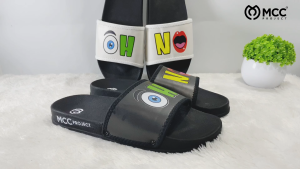 Sandal Selop Pria Wanita Terbar Slide Slip On EVD008 OH NO Casual Dewasa Distro Kekinian Size 38-42