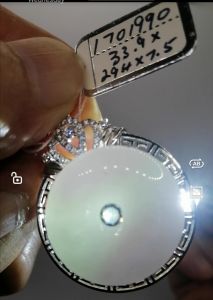 ❤️100% Authentic Brand New Set "A"Grade Beautiful "Ziluolan 紫罗兰" Burmese Jade Pendant S925 sterling silver framed high grade beautiful light purplish colour clean and clear body high translucency zirconia diamond decorated charming design lustrous surface