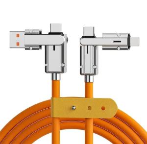 KABEL DATA 4IN1 120W KABEL CHARGER DATA CABLE USB TYPE C TO TYPE C LIGHTING KABEL DATA SILIKON SUPER FAST CHARGING