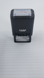 ตรายางหมึกในตัว ตรายาง trodat รุ่น 4750 ตรายางข้อความ+วันที่ ยางพาราแท้ (ทักแชทก่อนสั่งซื้อ)