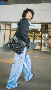 DENIMITUP H Messenger Bag - Black - Tas