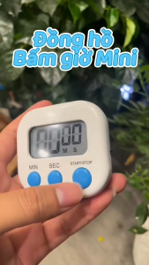 Đồng Hồ Bấm Giờ Điện Tử Mini Màn Hình LCD Số To Hẹn Giờ Đếm Ngược Đa Năng Cho Nhà.