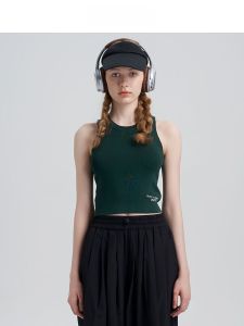 เสื้อกั๊กสปอร์ตสั้นป้องกันแสงสำหรับผู้หญิง One Pet สีเขียวเหลือง ป้องกันการมองเห็นเนื้อเส้นด้านข้าง โพลีเอสเตอร์ 100%