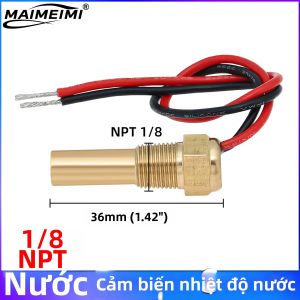 RYSJM | 1 Cảm Biến Nhiệt Độ Nước Với Nhiều Kích Cỡ Ren Cho Đồng Hồ Đo Nhiệt Độ Nước 10 Mm Cảm Biến Nhiệt Độ Bằng Thép Không Gỉ 12V