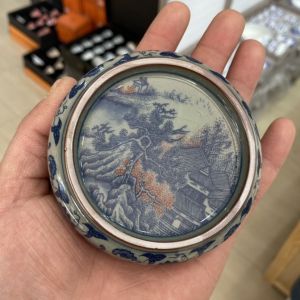 Jingdezhen Baoxiang in Chinese Antique Style Clay Ceramic Yixing Clay Teapot Lid Teapot Gaiwan Tea Cup Lid Holder Tea Ceremony Teacup Mat