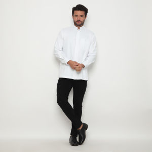 SHOHIB BAJU KOKO SAMIR 01 LENGAN PANJANG PUTIH MANSET