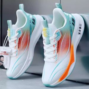 Professional Running Shoes for Men Soft Bottom Shock Absorption Sports Shoes Ultra-light for Junior High School Students Youth Sports College Entrance Exam Running
