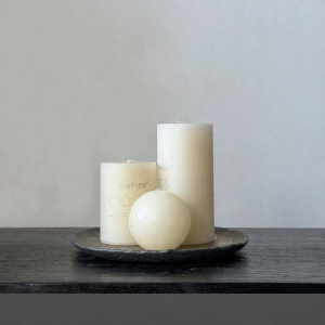 Rustic Luxe Round Stone Tea Preparation Tray