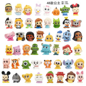 บล็อกตาสุนัขแมว ตุ๊กตาการ์ตูนเจ้าหญิงมินิมอล ชุดครอบครัว ตุ๊กตาอนิเมะ ตุ๊กตาตู้ปลาขนาดเล็ก พลั่วพลาสติก ของเล่น