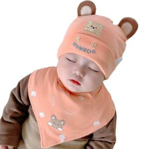 หมวกคลุมศีรษะเด็กผ้าฝ้ายแท้ฤดูใบไม้ผลิและฤดูใบไม้ร่วงสำหรับเด็กผู้ชายและเด็กผู้หญิง เสื้อคลุมกันหนาวแบบสวมหัวสำหรับเด็กแรกเกิด 3-9 เดือน