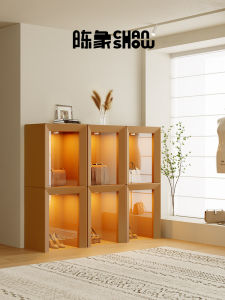 Modern Simple Acrylic Display Stand Floor-Mounted Storage Rack Toy Bag Showcase Dustproof Easy-to-Assemble Shelf Display