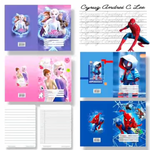 10 Pcs Cartoon Character Writing Notebook 80 Pages Bundle Notebook for Grade 3 Pupils and Note Book for Elementary Learners Ideal for School Assignments Creative Writing and Note-Taking with Durable characters Covers and Colorful Interior Pag