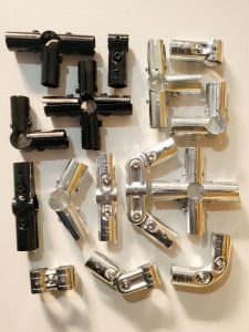 Outer Diameter 25mm Stainless Steel Pipe Fitting Six-Point Iron Pipe Galvanized Steel round Pipe Connector Fixed Buckle 46-Point Accessories