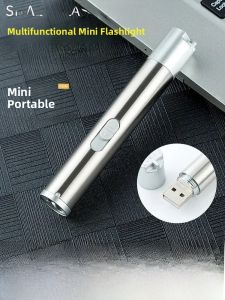 Mini Portable Outdoor Work Light Keychain Rechargeable Flashlight Multifunctional Personal Lamp Home Dormitory Use Stainless Steel