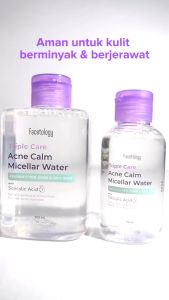 Facetology Acne Micellar Water 300ml| Acne Sensitive Skin Tanpa Bilas 300 ml