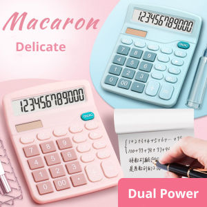 12-digit Calculator Solar Battery Dual Power Calculator Office Supplies