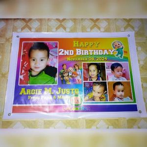 COCOMELON-THEME Tarpaulin Banner Backdrop Decoration for Birthday & Christening