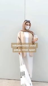 Inner dress pres body /daster wanita viral korean lengan pendek