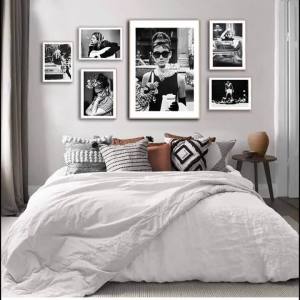 BILIBILI | Famous Person Photography Movie Star Canvas Painting Black White Wall Art Picture For Living Room Modern Decorative Prins