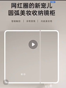 Bathroom Aluminum Mirror Cabinet Wall Mount Waterproof Comprehensive Mirror Cabinet With Storage Space Organiser Hanging