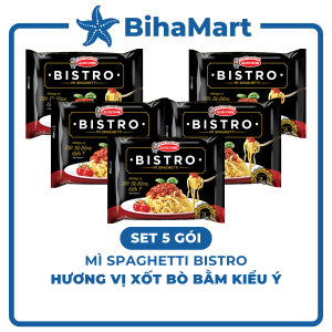 [SET 5 GÓI] - ACECOOK - Mì spaghetti Bistro Xốt bò bằm kiểu Ý mì ý spagetti xốt bò bằm Bistro Acecook (95g/gói)