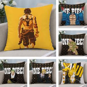Bandai | One Piece Nami Navigator Anime Plush Pillow Cover Soft Short Plush Cushion Cover For Sofa Bedroom Home Decor Gift Decoration