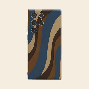 brown blue wavy Luxury Fashion Full Lens Protective Case for Samsung Galaxy S26 S25 S24 A56 A36 Plus Ultra