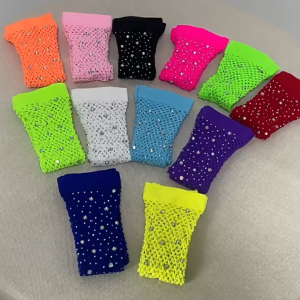 ถุงมือตาข่ายเพชร แฟชั่นน่ารักสำหรับผู้หญิง เด็กก็ใส่ได้