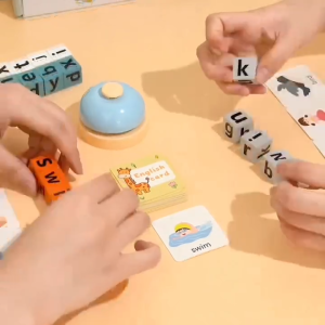 Kids Educational Toy Game Set Word Spelling and Math Battle Games with Letter and Number Blocks Toys