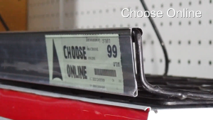 ป้ายราคาพลาสติกสี ขาว แบบหูล็อคตะแกรง ชั้นตะแกรง มินิมาร์ท ร้านค้า ห้างต่างๆ ป้ายแสดงราคา ยาว 1 เมตร