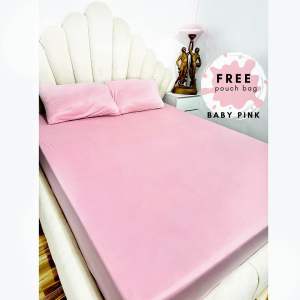 NO GUSOT NO LUKOT BEDSHEET with 2 pillowcase plus FREE POUCH BAG PLAIN 2