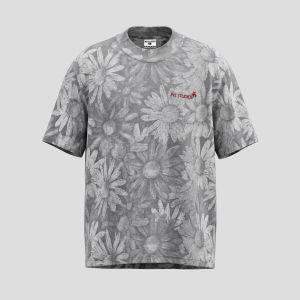 Couple Graffiti Floral Printed T-Shirt
