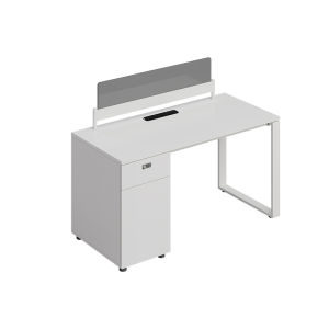 Modern Minimalist L-shaped Office Table Dual-person Desktop Design Suitable Для 4people Integrated Audio-visual Compartment Structure