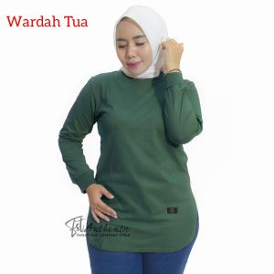 Kaos Polos Oval // Kaos Wanita Lengan Panjang // Baju Atasan Wanita Polos Oval