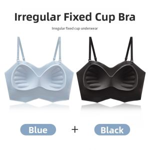 miiow | Ice Silk Strap Vest Womens Summer New One-Piece Bra Base Shirt Inner Wear Slim Fit Backless Nylon Spandex Blend Regular Length