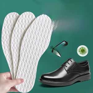LINGMIAO | แผ่นรองในรองเท้าสำหรับผู้ชาย ดูดซับเหงื่อ ป้องกันกลิ่น ระบายอากาศ ไม่ลื่น