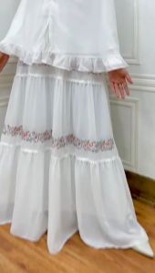 Satu Set Gamis Jilbab Model Rempel Masa Kini Bahan Ceruty