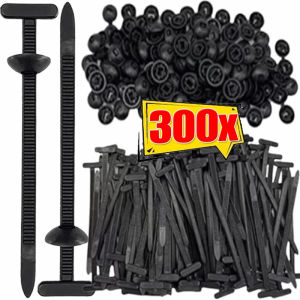 Dizoey 300PCS Nylon Cable Tie Buckle Auto Fastener Screw Replacement Clip Car Trunk Engine Guard Panel Wire Management Fixing Ties