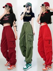 หลวม งานกีฬา กางเกง ชุดเต้นรําแจ๊สกลุ่มหญิง Street Dance Performance เสื้อผ้าชุดสบาย ผ้าฝ้าย ชนเผ่า เครื่องแต่งกาย