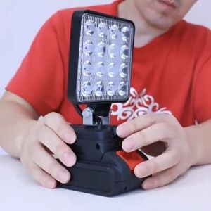 Lampu LED Portable Lamp Baterai 21V TOOLS / Cordless Lampu Sorot Kerja LED Baterai Work Lamp Senter USB Portable Lamp Baterai 21V FREE BONUS charger