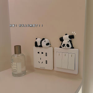Creative Cartoon Panda Switch Sticker Wall Sticker Protection For Home Cute 3D 3D Border Ugly Socket Decorative Cover
