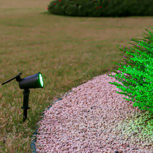 9 LED Solar Spotlights Outdoor 3 Light Options White/Warm White/RGB Color Changing Solar Landscape Light Ground Stake Wall